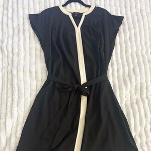 Talbots Black and Cream Mini Dress